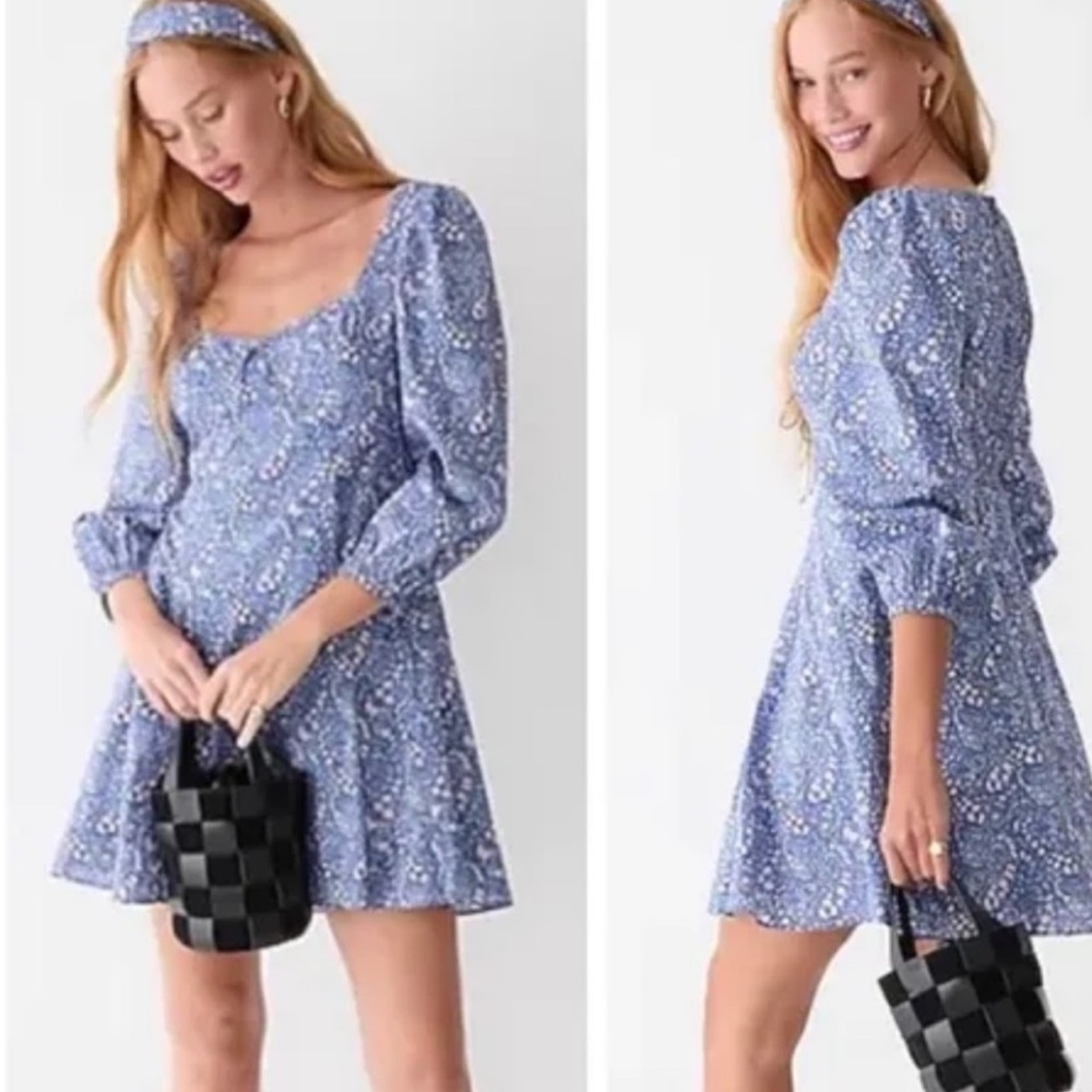 J. Crew Women's Long-Sleeve Floral Mini Dress Liberty of London